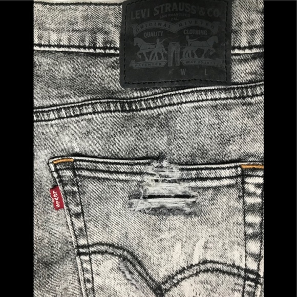 LEVI'S Acid Wash Distressed SAMPLE/PROTYPE Jeans 32x32 - Picture 3 of 12